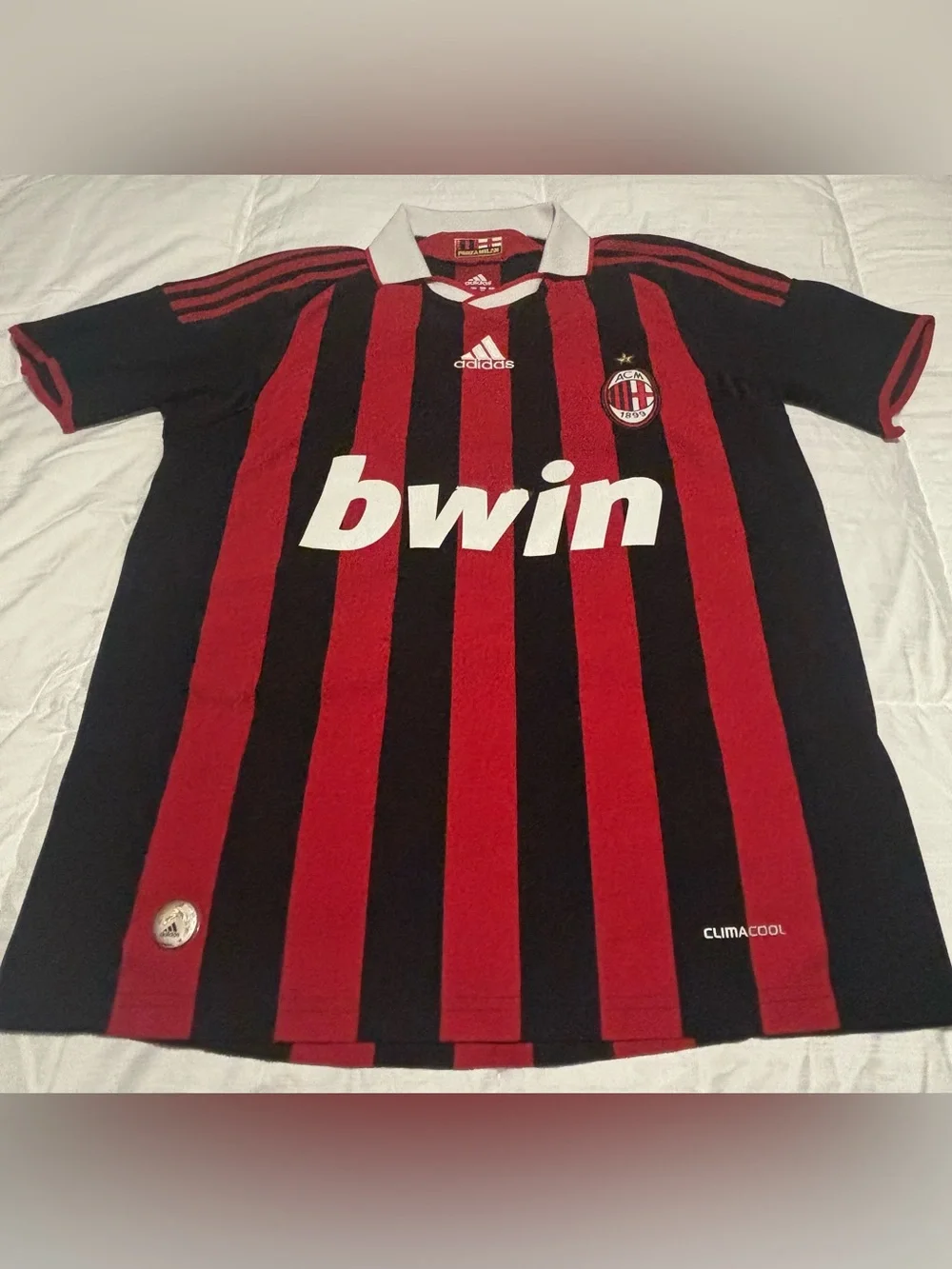 AC Milan 2009-10 Adidas Youth XL Soccer Jersey Fits Adult Small